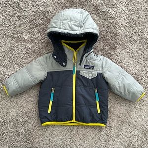 Patagonia Kids Puffer Jacket - Gray and Navy Blue